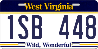 WV license plate 1SB448