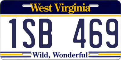 WV license plate 1SB469