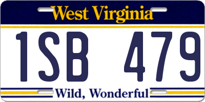 WV license plate 1SB479