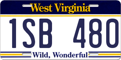 WV license plate 1SB480