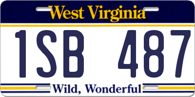 WV license plate 1SB487