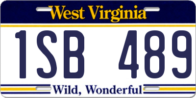 WV license plate 1SB489