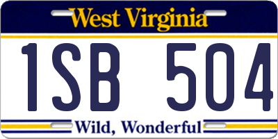 WV license plate 1SB504