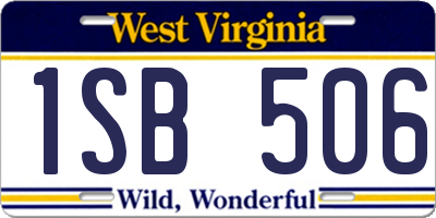WV license plate 1SB506