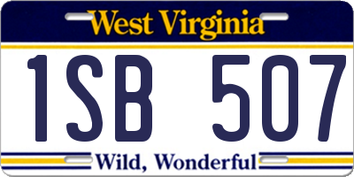 WV license plate 1SB507