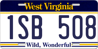 WV license plate 1SB508