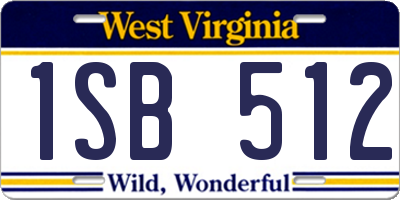 WV license plate 1SB512