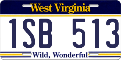 WV license plate 1SB513