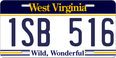 WV license plate 1SB516