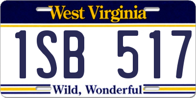 WV license plate 1SB517