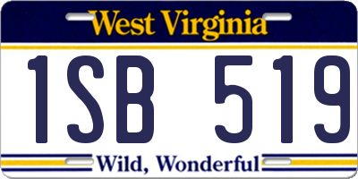 WV license plate 1SB519