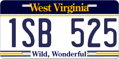 WV license plate 1SB525