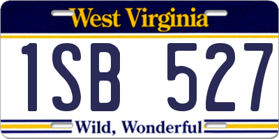 WV license plate 1SB527