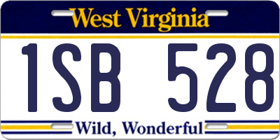 WV license plate 1SB528