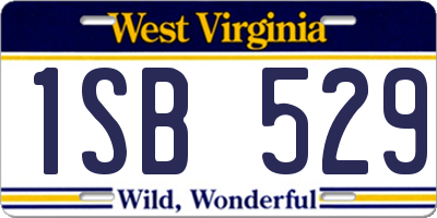 WV license plate 1SB529