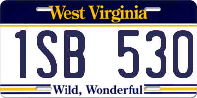 WV license plate 1SB530