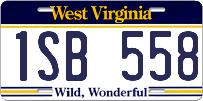 WV license plate 1SB558