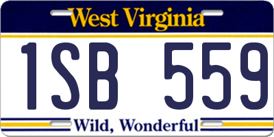 WV license plate 1SB559