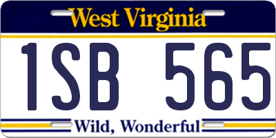 WV license plate 1SB565