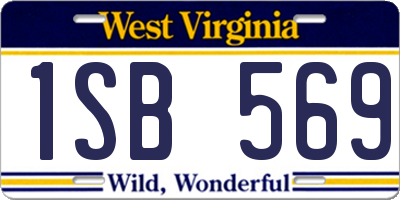 WV license plate 1SB569