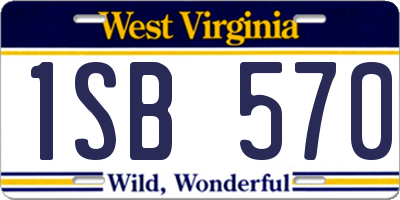 WV license plate 1SB570