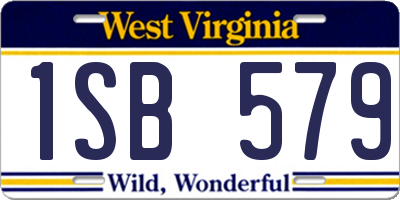 WV license plate 1SB579