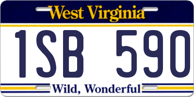 WV license plate 1SB590
