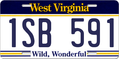 WV license plate 1SB591