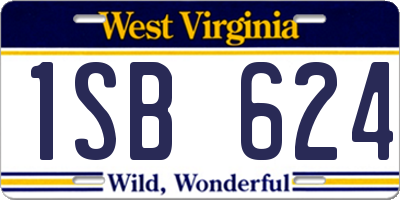 WV license plate 1SB624