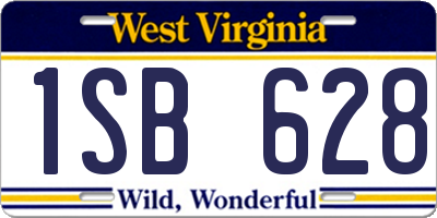 WV license plate 1SB628