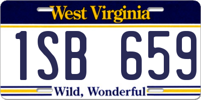 WV license plate 1SB659