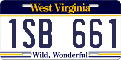 WV license plate 1SB661