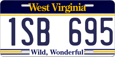 WV license plate 1SB695