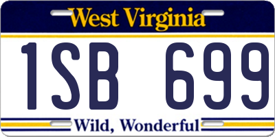 WV license plate 1SB699