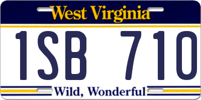 WV license plate 1SB710