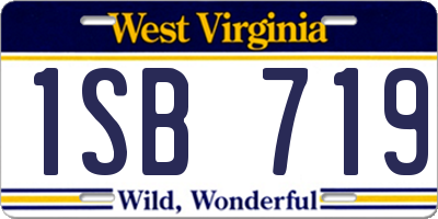 WV license plate 1SB719