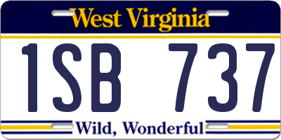 WV license plate 1SB737