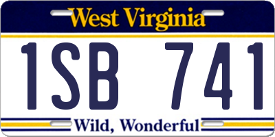 WV license plate 1SB741