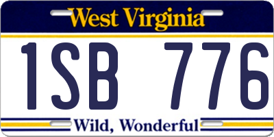 WV license plate 1SB776