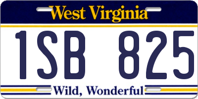WV license plate 1SB825
