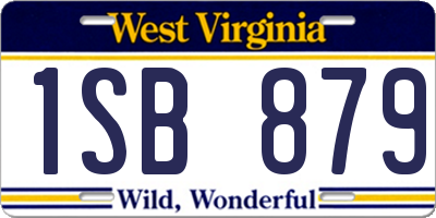 WV license plate 1SB879
