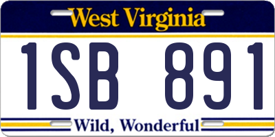 WV license plate 1SB891