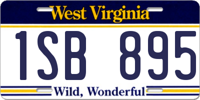 WV license plate 1SB895