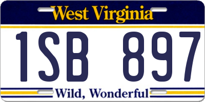WV license plate 1SB897