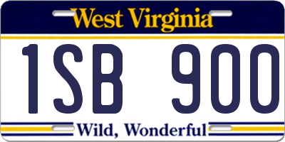 WV license plate 1SB900
