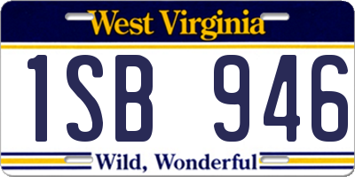 WV license plate 1SB946