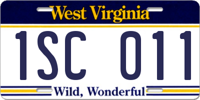 WV license plate 1SC011