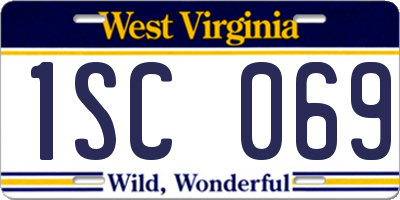 WV license plate 1SC069