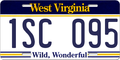 WV license plate 1SC095