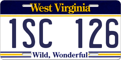 WV license plate 1SC126